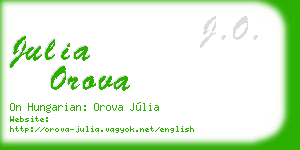 julia orova business card